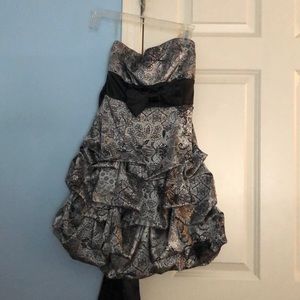 Dresses - Black and Silver Dress Dresses - Black and Silver Dress